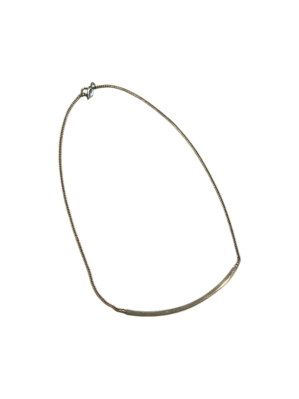 Vintage Sarah Coventry Gold Minimalist Curved Bar Collar Necklace Signed